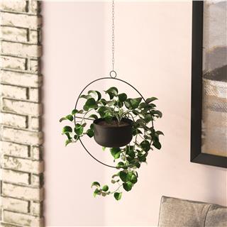 Dekoratif Metal Saksılık,Askılı Ayarlanabilir Yuvarlak Sarkıt Modern Kaktüs Çiçeklik,GED-027