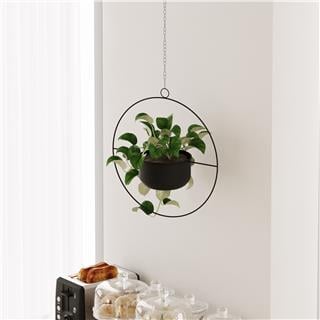 Dekoratif Metal Saksılık,Askılı Ayarlanabilir Yuvarlak Sarkıt Modern Kaktüs Çiçeklik,GED-027