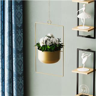 Dekoratif Metal Saksılık,Askılı Ayarlanabilir Dikdörtgen Sarkıt Modern Kaktüs Çiçeklik,GED-028-A