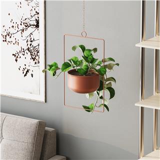 Dekoratif Metal Saksılık,Askılı Ayarlanabilir Dikdörtgen Sarkıt Modern Kaktüs Çiçeklik,GED-028-B