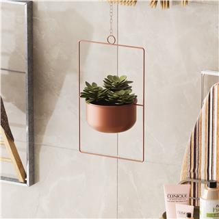 Dekoratif Metal Saksılık,Askılı Ayarlanabilir Dikdörtgen Sarkıt Modern Kaktüs Çiçeklik,GED-028-B