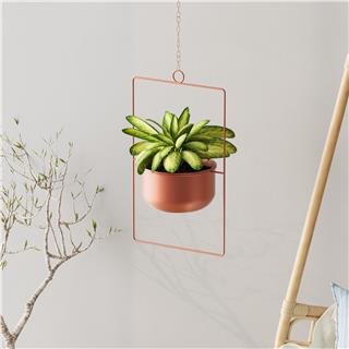Dekoratif Metal Saksılık,Askılı Ayarlanabilir Dikdörtgen Sarkıt Modern Kaktüs Çiçeklik,GED-028-B