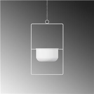 Dekoratif Metal Saksılık,Askılı Ayarlanabilir Dikdörtgen Sarkıt Modern Kaktüs Çiçeklik,GED-028-C