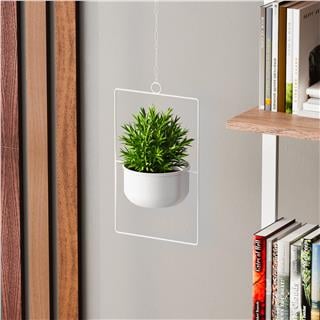 Dekoratif Metal Saksılık,Askılı Ayarlanabilir Dikdörtgen Sarkıt Modern Kaktüs Çiçeklik,GED-028-C