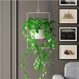 Dekoratif Metal Saksılık,Askılı Ayarlanabilir Dikdörtgen Sarkıt Modern Kaktüs Çiçeklik,GED-028-C