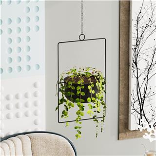 Dekoratif Metal Saksılık,Askılı Ayarlanabilir Dikdörtgen Sarkıt Modern Kaktüs Çiçeklik,GED-028