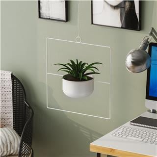 Dekoratif Metal Saksılık,Askılı Ayarlanabilir Kare Sarkıt Modern Kaktüs Çiçeklik,GED-029-C
