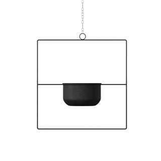 Dekoratif Metal Saksılık,Askılı Ayarlanabilir Kare Sarkıt Modern Kaktüs Çiçeklik,GED-029
