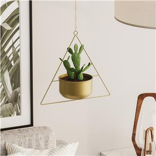 Dekoratif Metal Saksılık,Askılı Ayarlanabilir Üçgen Sarkıt Modern Kaktüs Çiçeklik,GED-030-A