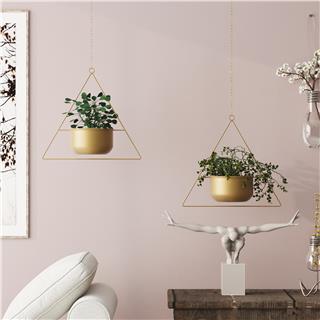 Dekoratif Metal Saksılık,Askılı Ayarlanabilir Üçgen Sarkıt Modern Kaktüs Çiçeklik,GED-030-A