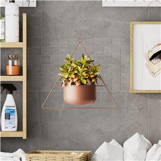Dekoratif Metal Saksılık,Askılı Ayarlanabilir Üçgen Sarkıt Modern Kaktüs Çiçeklik,GED-030-B