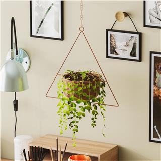 Dekoratif Metal Saksılık,Askılı Ayarlanabilir Üçgen Sarkıt Modern Kaktüs Çiçeklik,GED-030-B