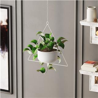 Dekoratif Metal Saksılık,Askılı Ayarlanabilir Üçgen Sarkıt Modern Kaktüs Çiçeklik,GED-030-C