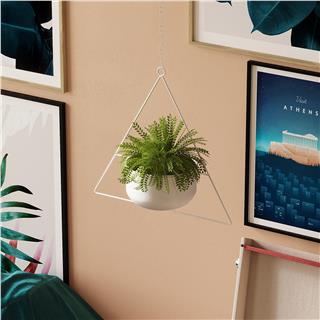 Dekoratif Metal Saksılık,Askılı Ayarlanabilir Üçgen Sarkıt Modern Kaktüs Çiçeklik,GED-030-C