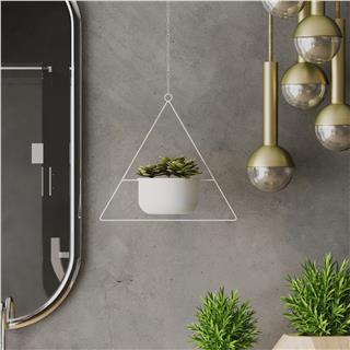 Dekoratif Metal Saksılık,Askılı Ayarlanabilir Üçgen Sarkıt Modern Kaktüs Çiçeklik,GED-030-C