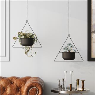 Dekoratif Metal Saksılık,Askılı Ayarlanabilir Üçgen Sarkıt Modern Kaktüs Çiçeklik,GED-030