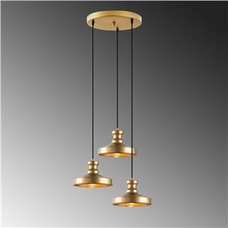 Metal Sıvama 3Lü Tepsi Sarkıt Parlak Gold Gullu-182Gold-3