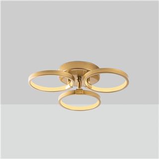 LedLi Avize Parlak Gold Halka-13311