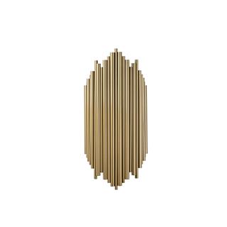 Rustik Metal Tekli Duvar Aplik Parlak Gold, Ambiyans Duvar Aydınlatma KARA-13346
