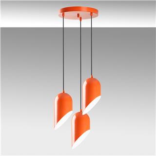 Metal Sıvama 3Lü Tepsi Sarkıt Turuncu Kesıksıvama-6176-3-Orange