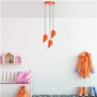 Metal Sıvama 3Lü Tepsi Sarkıt Turuncu Kesıksıvama-6176-3-Orange