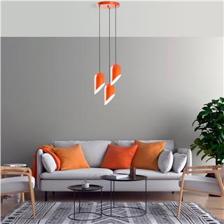 Metal Sıvama 3Lü Tepsi Sarkıt Turuncu Kesıksıvama-6176-3-Orange