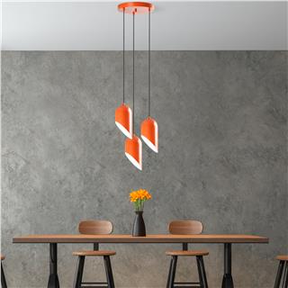 Metal Sıvama 3Lü Tepsi Sarkıt Turuncu Kesıksıvama-6176-3-Orange