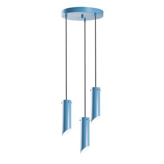 Metal Sıvama 3Lü Tepsi Sarkıt Mavi Kesıkboru-6916-Lıghtblue
