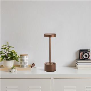 LedLi Şarjlı Masa Lambası Mat Bakır Keyf-13391