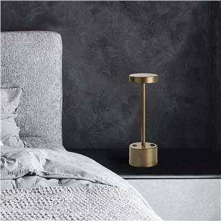 LedLi Şarjlı Masa Lambası Parlak Gold Keyf-13393