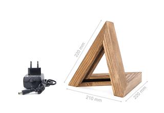 LedLi Ahşap Masa Lambası Natural Ahşap Knled-Kn02