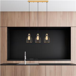 Tel 3Lü Sıralı Sarkıt Parlak Gold Kofı-N-1094-1