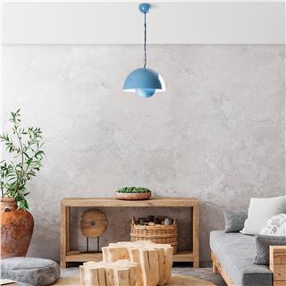 Metal Sıvama Tekli Sarkıt Mavi Kure-30-15-Nus-2676-Lıghtblue