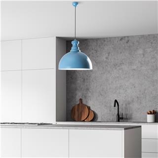 Metal Sıvama Tekli Sarkıt Mavi Kure-40-228-Lıghtblue