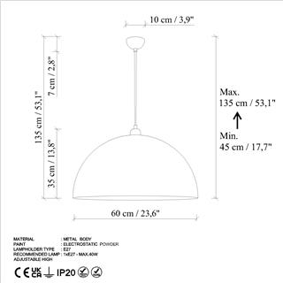 Metal Sıvama Tekli Sarkıt Green Kure-60-236-Mıntgreen