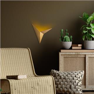 Rustik Kuş Figür Metal Tekli Duvar Aplik Parlak Gold, Ambiyans Aydınlatma KUS-NUW-3204