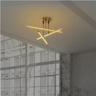 LedLi Avize Parlak Gold Ledflower-13650