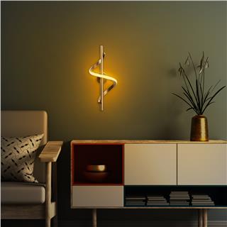 Modern Ledli Aplik Parlak Gold, Ambiyans Tekli Duvar Led Aydınlatma 3000K Sarı Işık LIKMA-13511