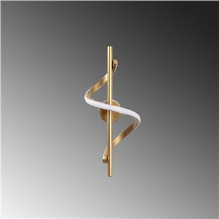 Modern Ledli Aplik Parlak Gold, Ambiyans Tekli Duvar Led Aydınlatma 3000K Sarı Işık LIKMA-13511