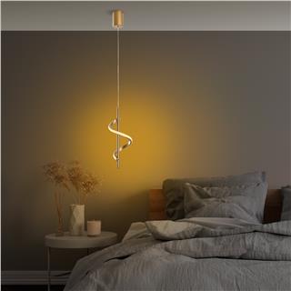 Modern Sarkıt Ledli Aplik Parlak Gold, Yatak Odası Led Aplik Aydınlatma 3000K Sarı Işık LIKMA-13519