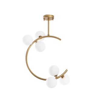 Camlı 6Lı Plafonyer Parlak Gold Lumınar-14126