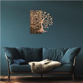 Ma-124-Copper Metal Ahşap Duvar Panoları Ma-124-B