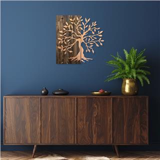 Ma-124-Copper Metal Ahşap Duvar Panoları Ma-124-B