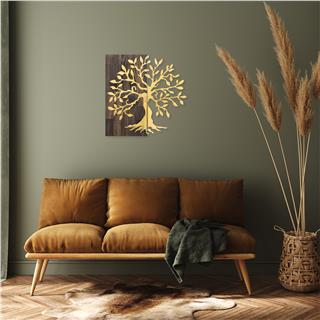 Ma-124-Gold Metal Ahşap Duvar Panoları Ma-124-D