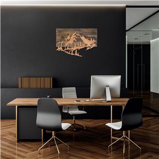 Ma-128-Copper Metal Ahşap Duvar Panoları Ma-128-B