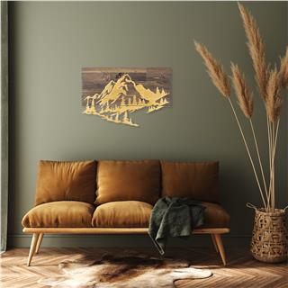 Ma-128-Gold Metal Ahşap Duvar Panoları Ma-128-D