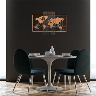 Ma-146-Copper Metal Ahşap Duvar Panoları Ma-146-B