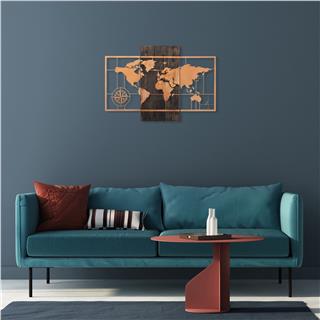 Ma-146-Copper Metal Ahşap Duvar Panoları Ma-146-B