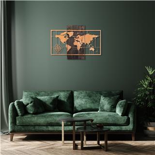Ma-146-Copper Metal Ahşap Duvar Panoları Ma-146-B