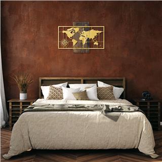 Ma-146-Gold Metal Ahşap Duvar Panoları Ma-146-D